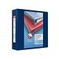 Staples® Heavy Duty 3" 3 Ring View Binder with D-Rings, Navy Blue (ST56271-CC)