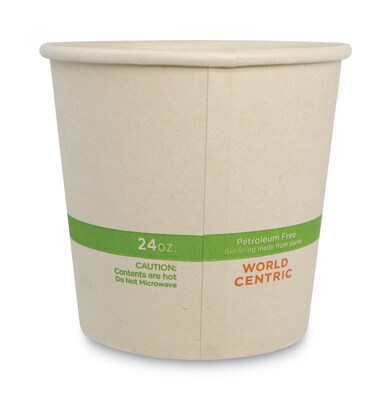 World Centric No Tree Sugarcane Bowl, 24 oz., Natural, 500/Carton (WORBOSU24)