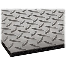 Crown Mats Industrial Deck Plate Anti-Fatigue Mat, 36 x 144, Gray (CD 0312DG)