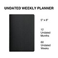 2024 Staples 5 x 8 Weekly Planner, Black (ST60460-24)