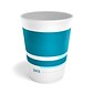 Perk™ Insulated Double Wall Paper Hot Cup, 12 oz., White/Blue, 40/Pack (PK59483)