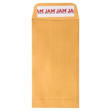 JAM PAPER Self Seal #7 Coin Business Envelopes, 3 1/2 x 6 1/2, Brown Kraft Manila, 100/Pack (40023