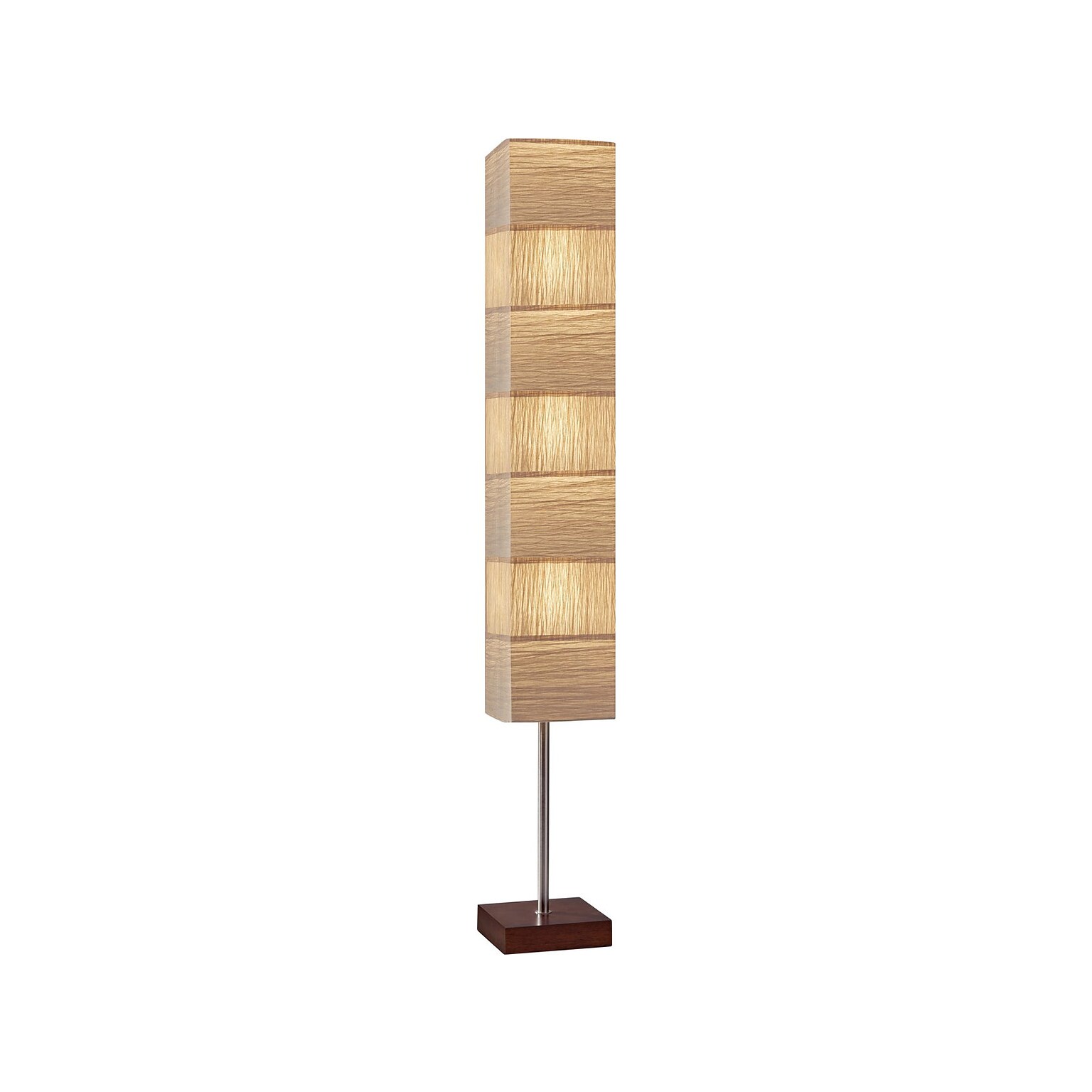 Adesso Sahara 72 Walnut Floor Lamp with Square Cream Shade (8027-15)