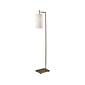 Simplee Adesso Zion 65" Antique Brass Floor Lamp with White Drum Shade (SL1156-21)