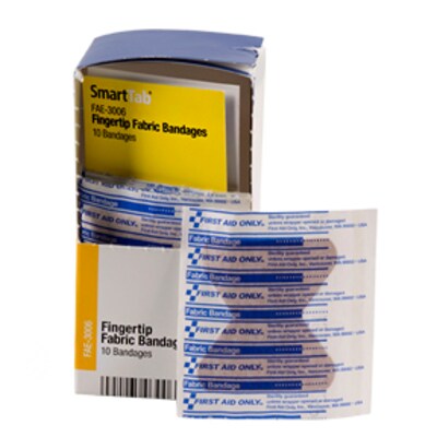 SmartCompliance Fingertip Fabric Bandages, 1.75 x 2, 10/Box (FAE-3006)