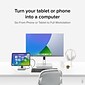 Plugable 8-in-1 USB-C Tablet/Phone/iPad Stand with Docking Station, 100W, Silver (UDS-7IN1)