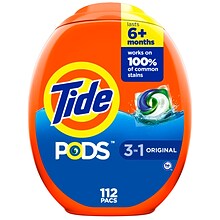 Tide PODS 3-in-1 Laundry Detergent Capsules, Original, 98 oz., 112 Capsules (03243)