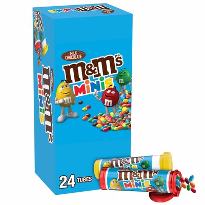M&Ms Minis Milk Chocolate Pieces, 1.08 oz., 24/Box (Package May Vary) (209-00061)