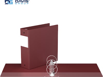 Davis Group Premium Economy 3 3-Ring Non-View Binders, Burgundy, 6/Pack (2314-08-06)