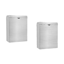 Alpine Industries Stainless Steel Wall-Mounted Sanitary Napkin Receptacle, 2 Pack (451-SSB-2PK)