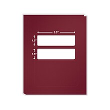 ComplyRight Double-Window Tax Presentation Folder, Burgundy, 50/Pack (FBU11)