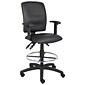 Boss® Multi-Function LeatherPlus Drafting Stool with Adjustable Arms