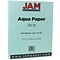 JAM Paper Matte Colored 8.5 x 11 Copy Paper, 28 lbs., Aqua Blue, 50 Sheets/Pack (1524369)
