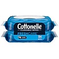 Cottonelle Flushable Wet Wipes, 42 Wipes/Pack, 2 Pack (35970)