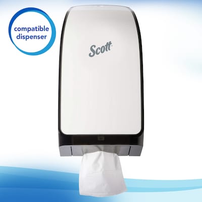 Scott Cotton Z-Fold Toilet Paper, 2-ply, White, 250 Sheets/Pack, 36 Packs/Carton (48280)