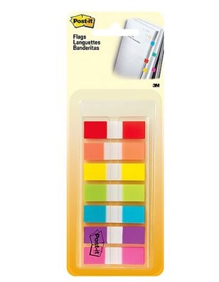 Post-it® Flags, .47 x 1.7, Assorted Colors, 190 Flags (683-7CF)