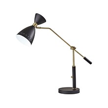 Adesso Oscar Incandescent Desk Lamp, 31.75, Matte Black/Antique Brass (4282-01)