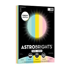 Astrobrights Punchy Pastels Colored Paper, 24 lbs., 8.5 x 11, Assorted Colors, 200 Sheets/Pack