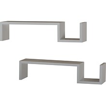 V-Light MDF Wall-Mounted Shelf, 21.5, White, 2/Pack (VW161008W)