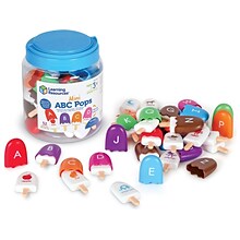 Learning Resources Mini ABC Ice Pops, Assorted Colors, 26/Set (LER6799)