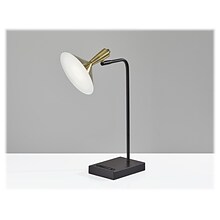 Adesso Lucas LED Desk Lamp, 21.75, Black/Antique Brass (4262-01)