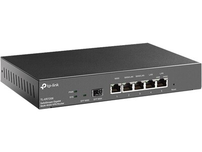TP-Link Omada 6-Port Gigabit Ethernet VPN Managed Router, 6Gbps, Black (ER7206)