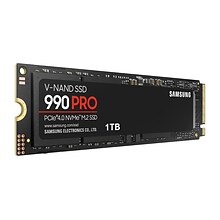 Samsung 990 PRO 1TB M.2 PCI Express 4.0 Internal Solid-State Drive, V-NAND (MZ-V9P1T0B/AM)