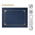 Better Office Certificate Holders, 8.75 x 11.25, Navy Blue/Gold, 25/Pack (65252-25PK)