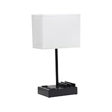 Simple Designs LED Multiuse Table Lamp, Black/White (LT1110-WOB)