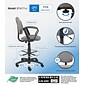 Boss Deluxe Posture Fabric Drafting Stool with Swivel Base, Gray (B1617-GY)