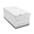 Staples Medium Duty File Box, Lift Off Lid, Letter, White/Gray, 4/Carton (TR59214)