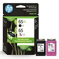 HP 65XL/65 Black High Yield and Tri-Color Standard Yield Ink Cartridge, 2/Pack (6ZD95AN)