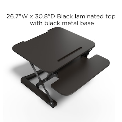 Union & Scale™ FlexFit™ 27" Manual Adjustable Desk Converter, Black (UN44901-CC)