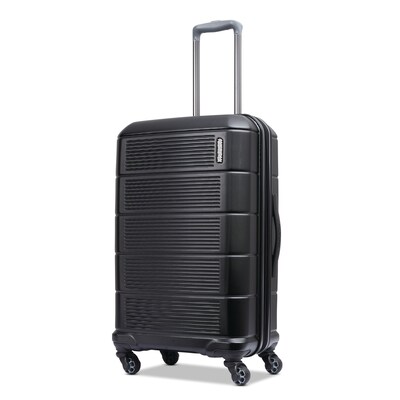 American Tourister Stratum 2.0 27.75 Plastic 4-Wheel Spinner Hardside Luggage, Jet Black (142349-14