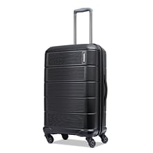 American Tourister Stratum 2.0 Plastic 4-Wheel Spinner Hardside Luggage, Jet Black (142349-1465)
