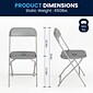 Flash Furniture HERCULES Premium Plastic Stacking & Folding Chair, Gray, 10/Pack