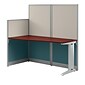 Bush Business Furniture Office in an Hour 63"H x 65"W Cubicle Workstation, Hansen Cherry (WC36492-03K)