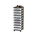 Iris 9-Drawer Standalone Storage, Black/Translucent White (585005)