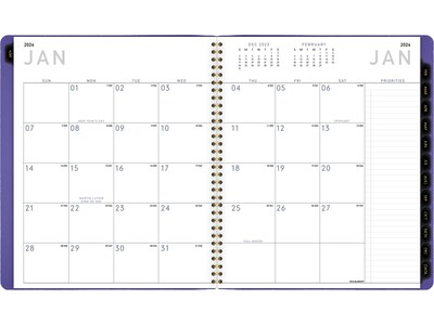 2024 AT-A-GLANCE Contemporary 9 x 11 Monthly Planner, Purple (70-250X-14-24)