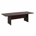 Bush Business Furniture 96W x 42D Boat Shaped Conference Table with Wood Base, Harvest Cherry (99TB9642CSK)