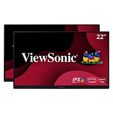 ViewSonic Dual Pack Head-Only 22 75 Hz LED Business Monitor, Black (VA2256-MHD_H2)