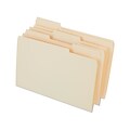 Quill Brand® Premium File Folders, Assorted Tabs, 1/3-Cut, Legal Size, Manila, 100/Box (761137)