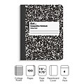 Quill Brand® Composition Notebook, 7.5 x 9.75, College Ruled, 100 Sheets, Black/White, 4/Pack (TR5