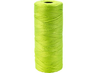 Mutual Industries Nylon Twisted Mason Twine, 0.06 x 1090 ft., Glo Lime, 4/Pack (14661-139-1090)