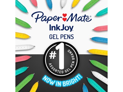 Paper Mate InkJoy Retractable Gel Pens, Medium Point, 0.7mm, Assorted Inks, 6/Pack (2173765)