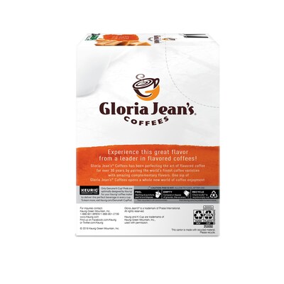 Gloria Jean's Coffees Butter Toffee Coffee, Keurig K-Cup Pod, Medium Roast, 96/Carton (60051-012CT)