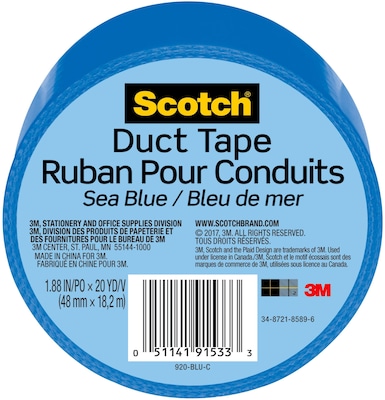Scotch Duct Tape, 1.88 x 20 yds., Blue (920-BLU-C)