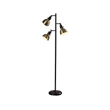 Simplee Adesso Alden 64.75 Antique Bronze Floor Lamp with Bell Shades (SL3709-26)