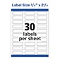 Avery Print-to-the-Edge Laser Address Labels, 3/4" x 2-1/4", White, 30 Labels/Sheet, 25 Sheets/Pack (6870)