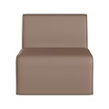 Flash Furniture Bright Beginnings Vinyl Classroom Modular 1-Seater Sofa, Brown (MK-KE15693-GG)